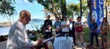 El S.O.M.U. celebró el Día del Marino Mercante con una misa en la Isla Demarchi 