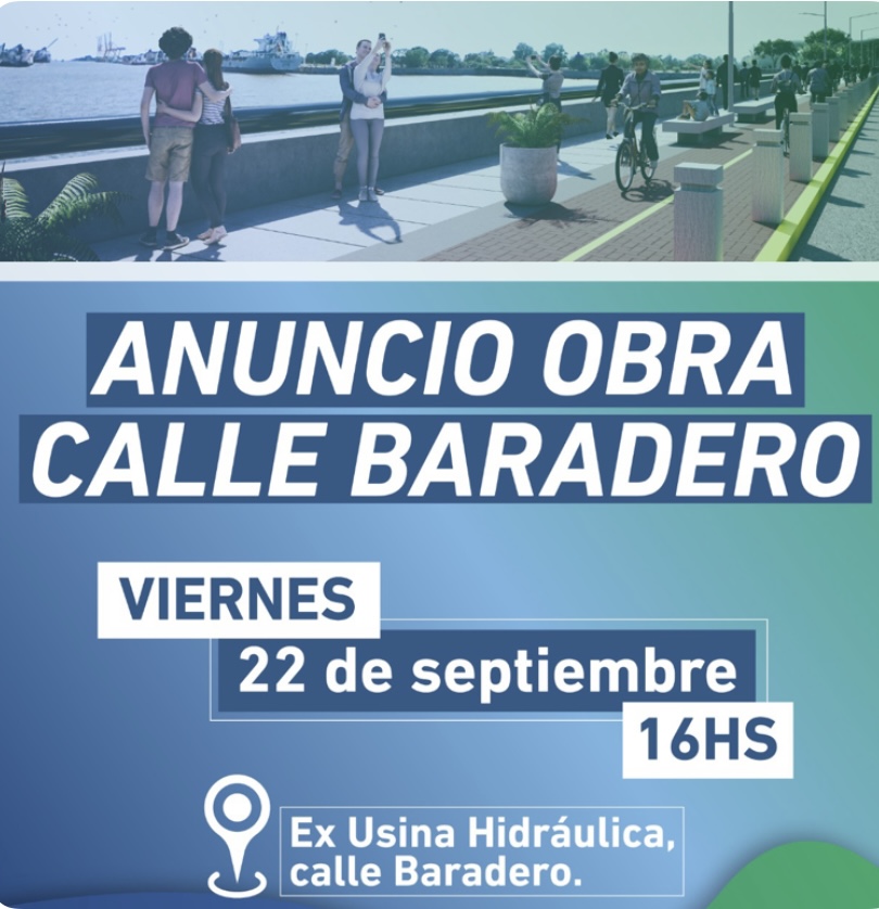 Anuncio de obra en Calle Baradero 